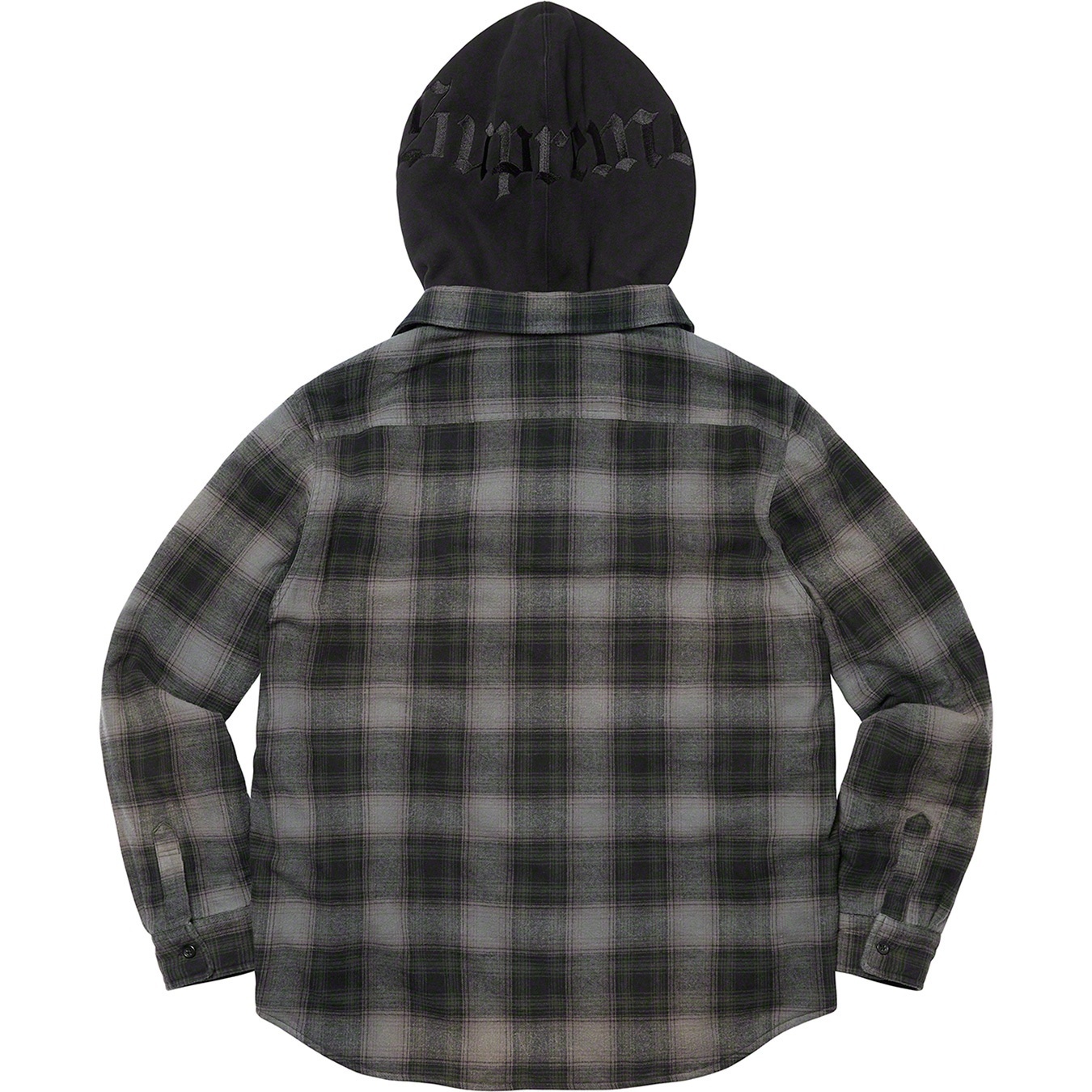 Hooded Flannel Zip Up Shirt view 18